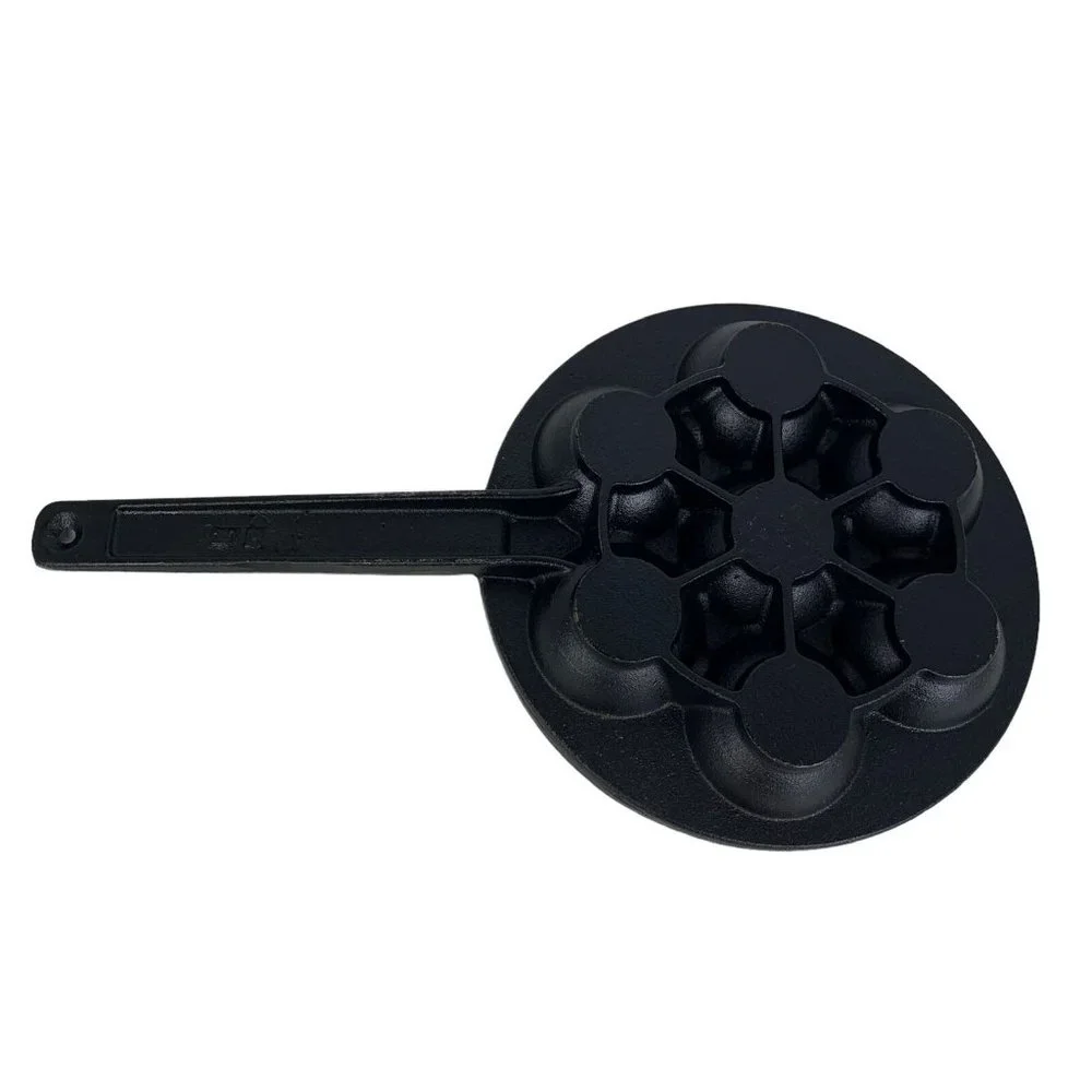 Cast‎ Iron Aebleskiver Pan 7 Holes Danish Cake Pancake Poacher Muffin